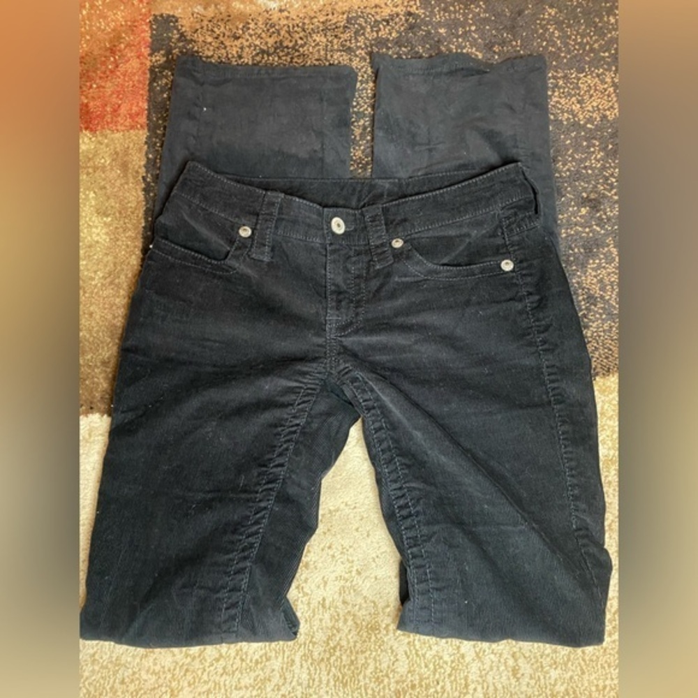 London Jeans - Black Corduroy bootcut size 2L 30W X 34 inseam - EUC
